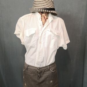 90s vintage classic short sleeve deconstructed Jean Paul Gaultier HOMME shirt
